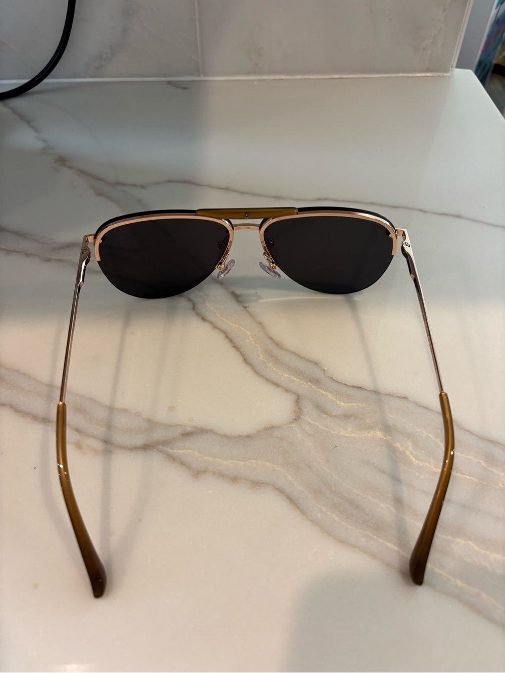 DIFF Eyewear Tahoe Brushed Gold Aviator Sunglasses Mirrored Polarized Womens - Picture 3 of 10